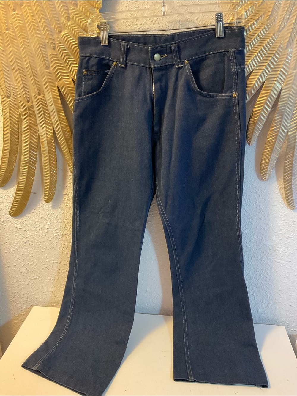 70s Vintage Sears Put On Shop Blue Denim Jeans